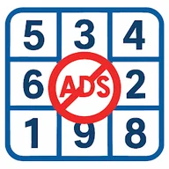 Sudoku without ads app icon, a classic number puzzle